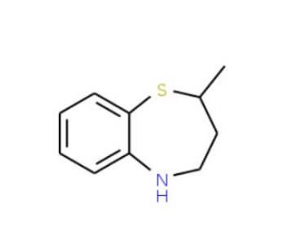 2-methyl-2,3,4,5-tetrahydro-1,5-benzothiazepine (CAS 19197-44-5) - chemical structure image