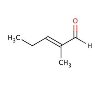 2-Methyl-2-pentenal (CAS 623-36-9) - chemical structure image