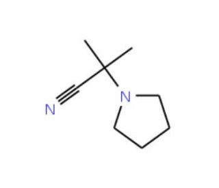2-methyl-2-pyrrolidin-1-ylpropanenitrile (CAS 35666-79-6) - chemical structure image