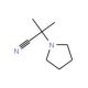 2-methyl-2-pyrrolidin-1-ylpropanenitrile (CAS 35666-79-6) - chemical structure image
