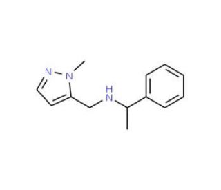 (2-Methyl-2H-pyrazol-3-ylmethyl)-(1-phenyl-ethyl)-amine - chemical structure image