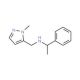 (2-Methyl-2H-pyrazol-3-ylmethyl)-(1-phenyl-ethyl)-amine - chemical structure image
