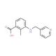2-Methyl-3-[(pyridin-3-ylmethyl)-amino]-benzoic acid (CAS 878714-39-7) - chemical structure image