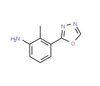 2-Methyl-3-(1,3,4-oxadiazol-2-yl)aniline (CAS 924869-12-5) - chemical structure image