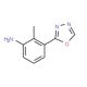 2-Methyl-3-(1,3,4-oxadiazol-2-yl)aniline (CAS 924869-12-5) - chemical structure image