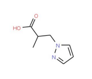 2-methyl-3-(1H-pyrazol-1-yl)propanoic acid (CAS 197094-12-5) - chemical structure image