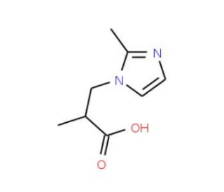2-Methyl-3-(2-methyl-imidazol-1-yl)-propionic acid - chemical structure image