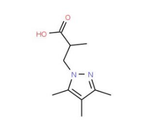 2-Methyl-3-(3,4,5-trimethyl-pyrazol-1-yl)-propionic acid - chemical structure image