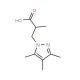 2-Methyl-3-(3,4,5-trimethyl-pyrazol-1-yl)-propionic acid - chemical structure image