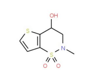 2-methyl-3,4-dihydro-2H-thieno[2,3-e][1,2]thiazin-4-ol 1,1-dioxide - chemical structure image