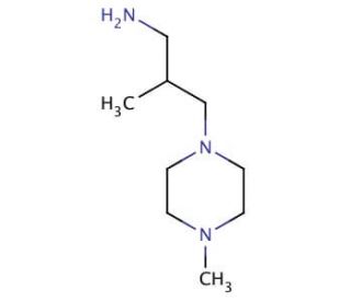 2-methyl-3-(4-methylpiperazin-1-yl)propan-1-amine (CAS 50846-06-5) - chemical structure image