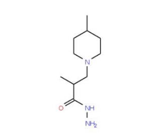 2-methyl-3-(4-methylpiperidin-1-yl)propanohydrazide - chemical structure image
