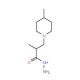 2-methyl-3-(4-methylpiperidin-1-yl)propanohydrazide - chemical structure image