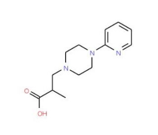 2-Methyl-3-(4-pyridin-2-yl-piperazin-1-yl)-propionic acid - chemical structure image