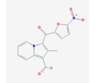 2-Methyl-3-(5-nitro-furan-2-carbonyl)-indolizine-1-carbaldehyde - chemical structure image