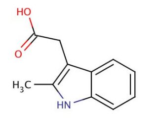 2-Methyl-3-indoleacetic acid (CAS 1912-43-2) - chemical structure image