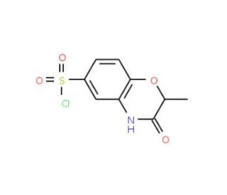 2-Methyl-3-oxo-3,4-dihydro-2H-benzo[1,4]oxazine-6-sulfonyl chloride (CAS 293741-60-3) - chemical structure image