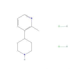 2-Methyl-3-(piperidin-4-yl)pyridine dihydrochloride (CAS 1256787-95-7) - chemical structure image