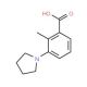 2-Methyl-3-pyrrolidin-1-yl-benzoic acid - chemical structure image