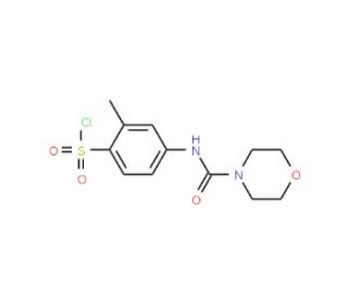 2-Methyl-4-[(morpholine-4-carbonyl)amino]benzene-sulfonyl chloride - chemical structure image