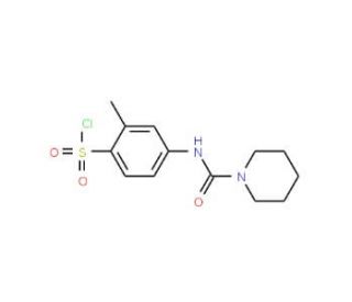 2-Methyl-4-[(piperidine-1-carbonyl)amino]benzene-sulfonyl chloride - chemical structure image