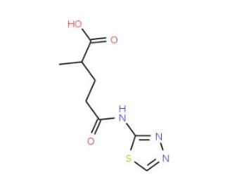 2-Methyl-4-([1,3,4]thiadiazol-2-ylcarbamoyl)-butyric acid (CAS 799258-41-6) - chemical structure image