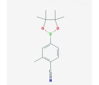 2-Methyl-4-(4,4,5,5-tetramethyl-[1,3,2]dioxaborolan-2-yl)-benzonitrile (CAS 775351-54-7) - chemical structure image