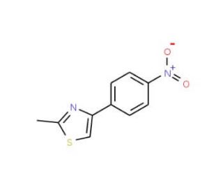 2-Methyl-4-(4-nitro-phenyl)-thiazole (CAS 33102-81-7) - chemical structure image