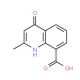 2-Methyl-4-oxo-1,4-dihydro-quinoline-8-carboxylic acid (CAS 384364-07-2) - chemical structure image