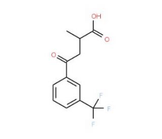 2-Methyl-4-oxo-4-[3-(trifluoromethyl)phenyl]butanoic acid (CAS 66549-17-5) - chemical structure image