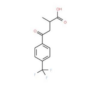 2-Methyl-4-oxo-4-[4-(trifluoromethyl)phenyl]butanoic acid (CAS 75380-98-2) - chemical structure image