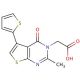 (2-methyl-4-oxo-5-thien-2-ylthieno[2,3-d]pyrimidin-3(4H)-yl)acetic acid - chemical structure image
