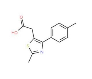 (2-Methyl-4-p-tolyl-thiazol-5-yl)-acetic acid - chemical structure image