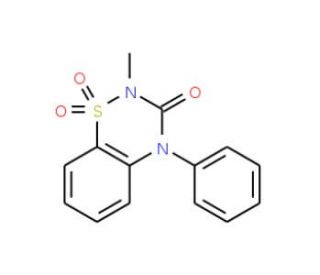 2-Methyl-4-phenyl-2H-1,2,4-benzothiadiazin-3(4H)-one-1,1-dioxide - chemical structure image