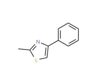 2-Methyl-4-phenyl-thiazole (CAS 1826-16-0) - chemical structure image