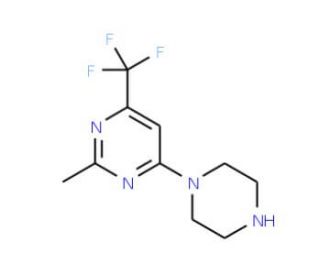 2-Methyl-4-piperazin-1-yl-6-(trifluoromethyl)-pyrimidine - chemical structure image