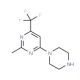 2-Methyl-4-piperazin-1-yl-6-(trifluoromethyl)-pyrimidine - chemical structure image