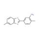 2-Methyl-5-(5-methyl-benzooxazol-2-yl)-phenylamine (CAS 293737-74-3) - chemical structure image