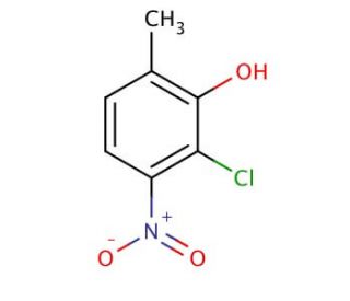 2-Methyl-5-nitro-6-chlorophenol (CAS 39183-20-5) - chemical structure image