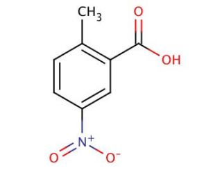 2-Methyl-5-nitrobenzoic Acid (CAS 1975-52-6) - chemical structure image