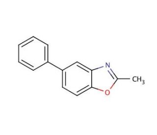 2-Methyl-5-phenylbenzoxazole (CAS 61931-68-8) - chemical structure image