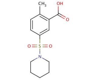 2-methyl-5-(piperidin-1-ylsulfonyl)benzoic acid - chemical structure image