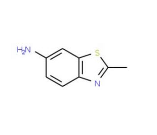 2-Methyl-benzothiazol-6-ylamine (CAS 2941-62-0) - chemical structure image
