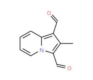 2-Methyl-indolizine-1,3-dicarbaldehyde (CAS 357317-99-8) - chemical structure image