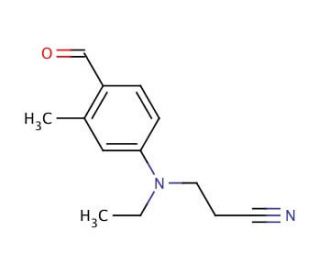 2-Methyl-N-ethyl-N-(2-cyanoethyl)-4-aminobenzaldehyde (CAS 119-97-1) - chemical structure image
