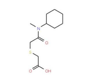 ({2-[methyl(phenyl)amino]-2-oxoethyl}thio)acetic acid - chemical structure image