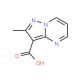 2-Methyl-pyrazolo[1,5-a]pyrimidine-3-carboxylic acid (CAS 96319-38-9) - chemical structure image