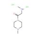 2-Methylamino-1-(4-methyl-piperazin-1-yl)-ethanone dihydrochloride (CAS 166187-00-4) - chemical structure image