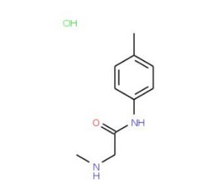 2-(methylamino)-N-(4-methylphenyl)acetamide hydrochloride (CAS 64642-17-7) - chemical structure image