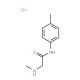 2-(methylamino)-N-(4-methylphenyl)acetamide hydrochloride (CAS 64642-17-7) - chemical structure image